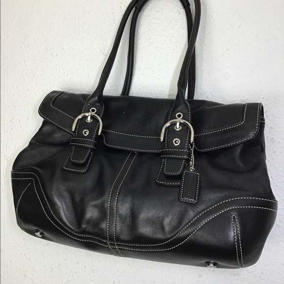 Coach Bags Coach Black Leather Shoulder Strap Bag Poshmark